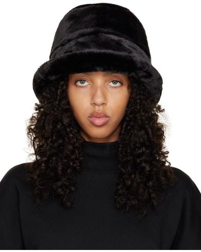 Dries Van Noten Faux-fur Bucket Hat - Black