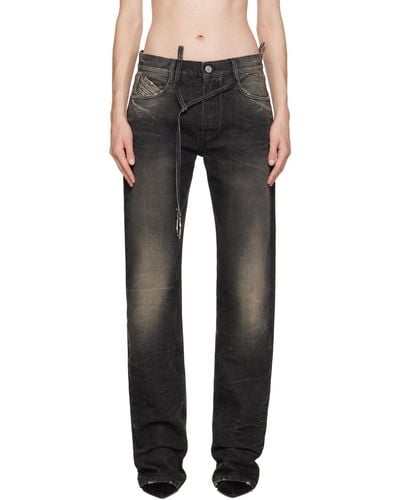 The Attico Grey Long Jeans - Black