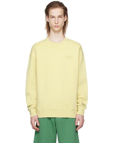Maison Kitsuné Yellow Handwriting Sweatshirt - Multicolour