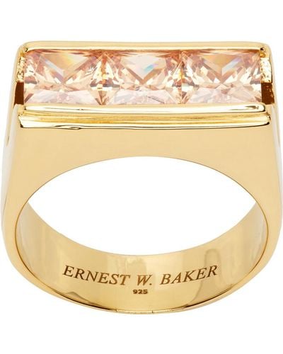 Ernest W. Baker Three Stone Ring - Metallic