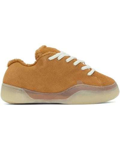 ERL Tan Vamps Trainers - Black