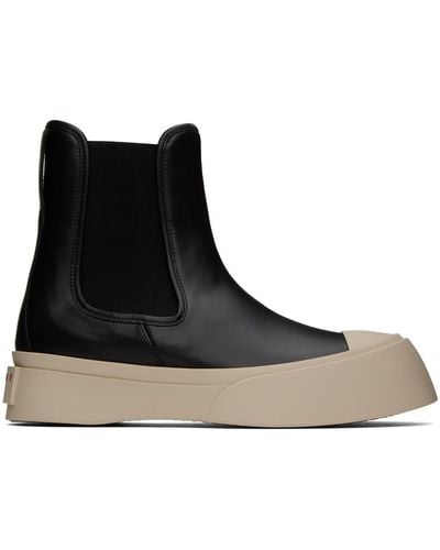 Marni Black Pablo Chelsea Boots