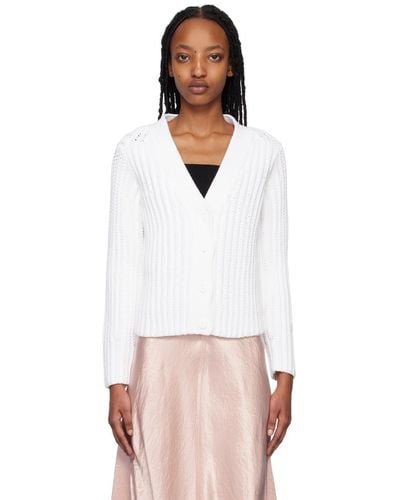 Vince White Wave Cardigan