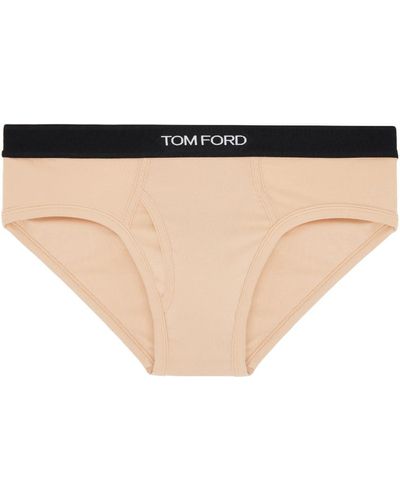 Tom Ford Beige Classic Fit Briefs - Black