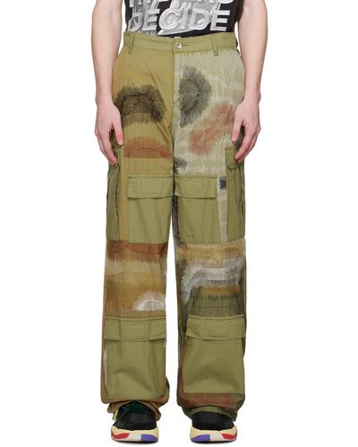 Who Decides War Camouflage Cargo Trousers - Green