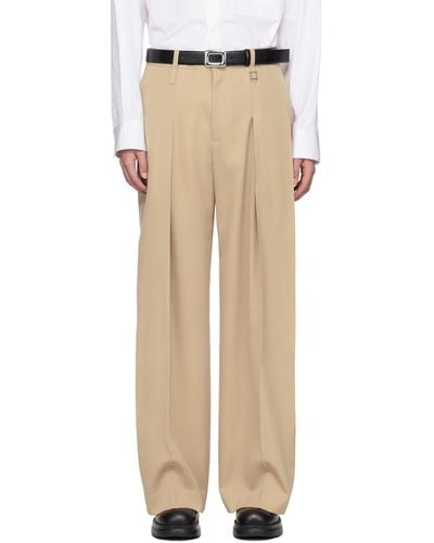 WOOYOUNGMI Two-tuck Trousers - Natural