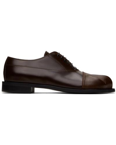 JW Anderson Chaussures oxford brunes à bout sculptural - Noir