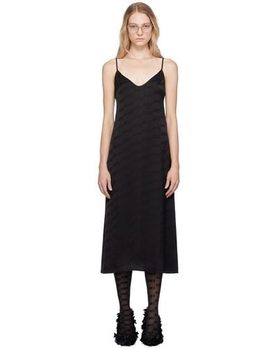 Balenciaga Black Monogram Midi Dress