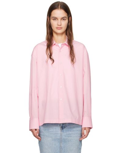 T By Alexander Wang Pink Button Up Shirt