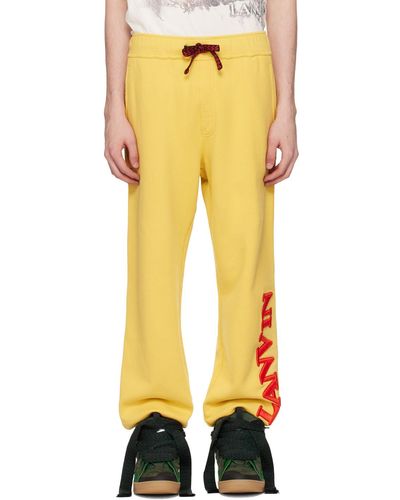 Lanvin Pantalon de survêtement jaune édition future