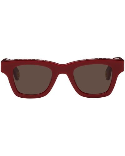 Jacquemus Red Le Raphia 'les Lunettes Nocio' Sunglasses - Multicolour