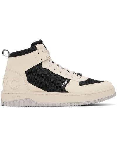 HUGO Beige Kilian Hito Pume Trainers - Black