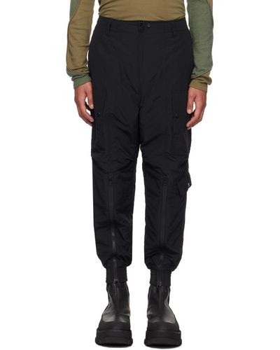 Meanswhile Padding Cargo Trousers - Black