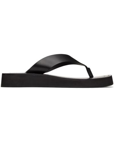 The Row Ginza Thong Sandals - Black