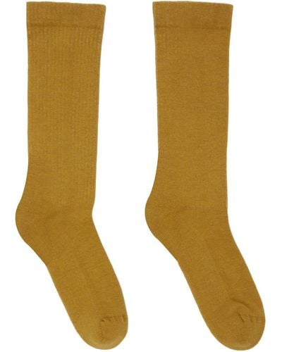 Rick Owens Yellow 'lido' Socks - Multicolour