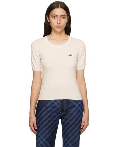 Vivienne Westwood Off-white Bea Sweater - Blue
