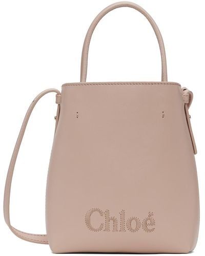 Chloé Pink Sense Micro Bag - Natural