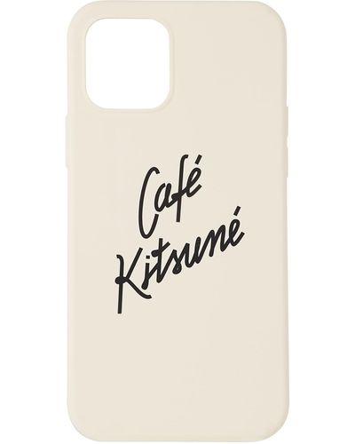 Maison Kitsuné Beige 'café Kitsuné Iphone 12 & 12 Pro Case - Natural