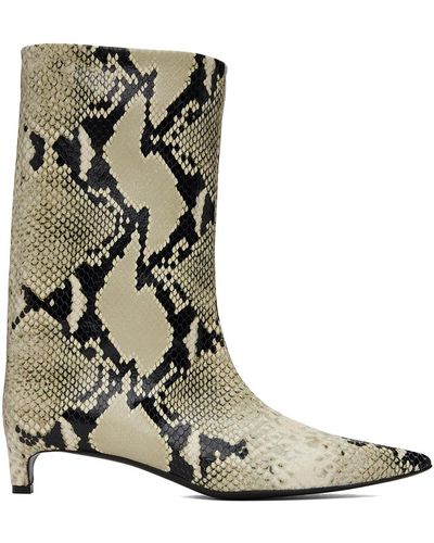 Jil Sander Off- Pointed Toe Boots - Green