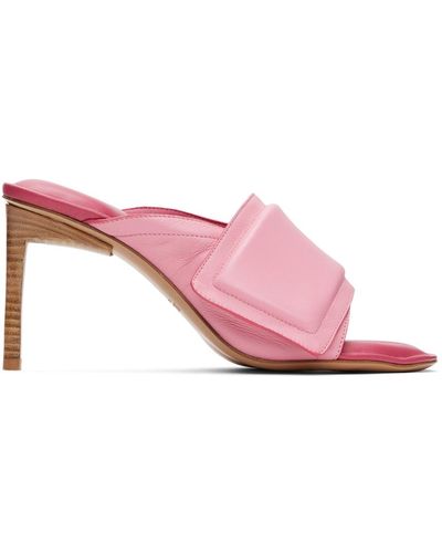 Jacquemus Pink 'les Mules Aqua' Heeled Sandals