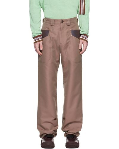 Kiko Kostadinov Brown Mcnamara Trousers - Multicolour