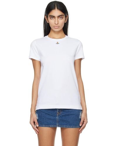 Vivienne Westwood ホワイト Orb Peru Tシャツ