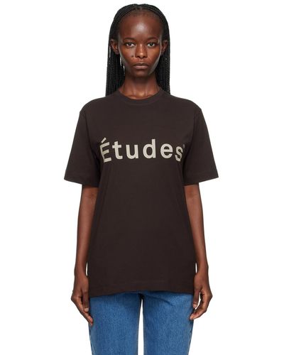 Etudes Studio Études t-shirt wonder brun - Noir