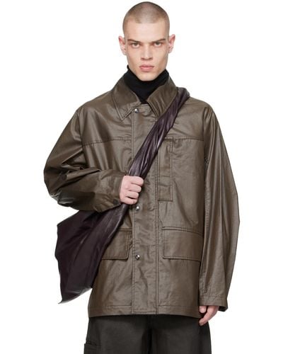 Lemaire Water-repellent Rain Jacket - Brown