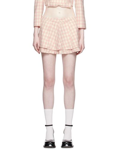 ShuShu/Tong Pink Pleated Miniskirt - Multicolor