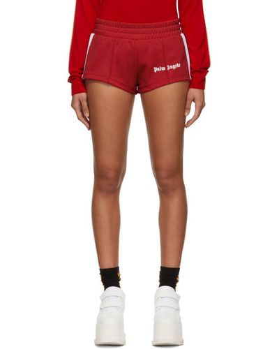 Palm Angels Red Track Shorts