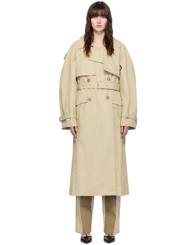 Elleme Double-breasted Trench Coat - Natural