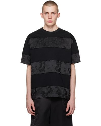 Feng Chen Wang Dragon Jacquard T-shirt - Black