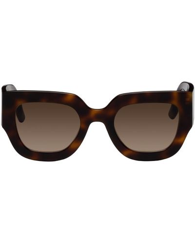 Victoria Beckham Shell Thick Square Sunglasses - Brown