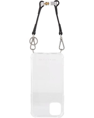 1017 ALYX 9SM Transparent Small Leather Strap Iphone 11 Case - White