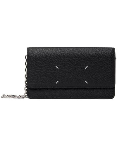 Maison Margiela Four Stitches Chain Wallet Bag - Black