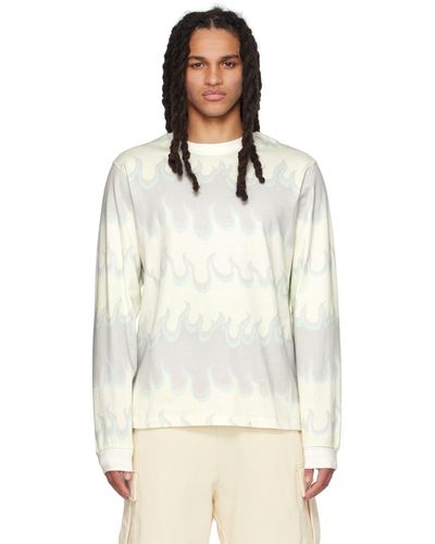 Dime Space Flame Long Sleeve T-shirt - Natural