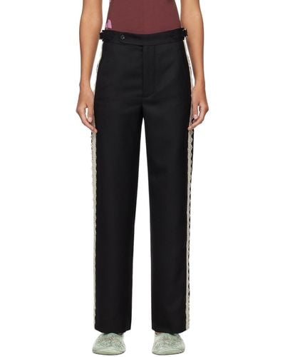 Bode Lacework Trousers - Black
