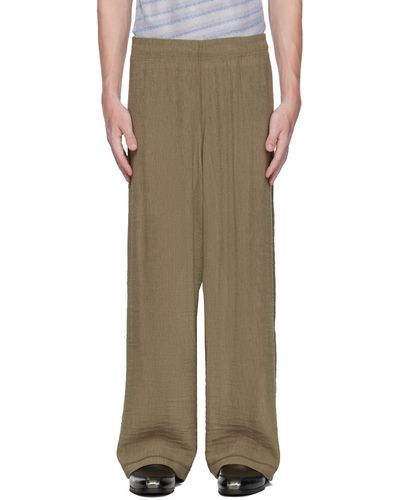 Our Legacy Khaki Reduced Trousers - Natural