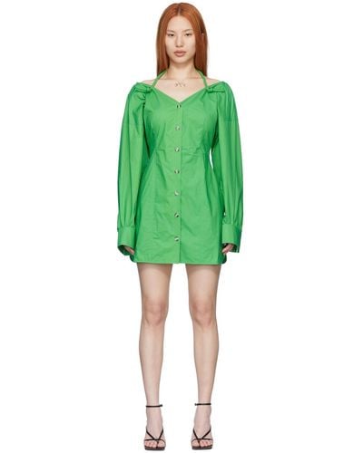 Nanushka Alyssa Mini Dress - Green