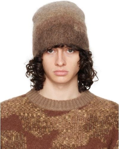 ERL Taupe & Ombre Beanie - Brown