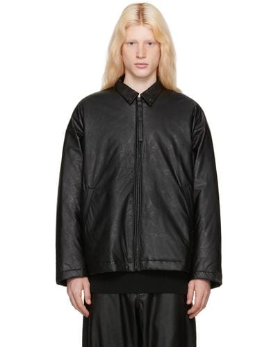 N. Hoolywood Darted Faux-leather Jacket - Black