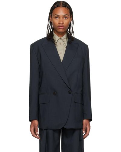 Low Classic Double-breasted Blazer - Black