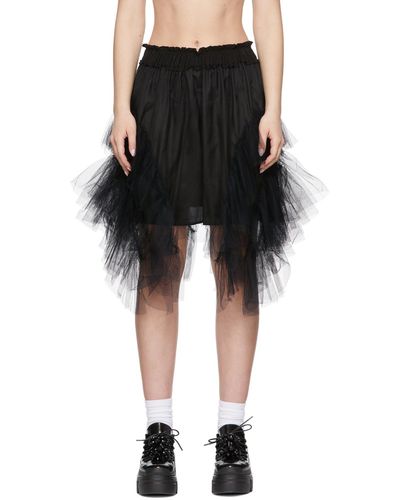 Simone Rocha Hip Frill Tutu Mini Skirt - Black