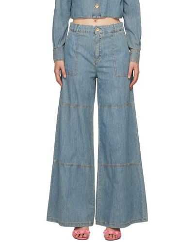 Moschino Panelled Jeans - Blue