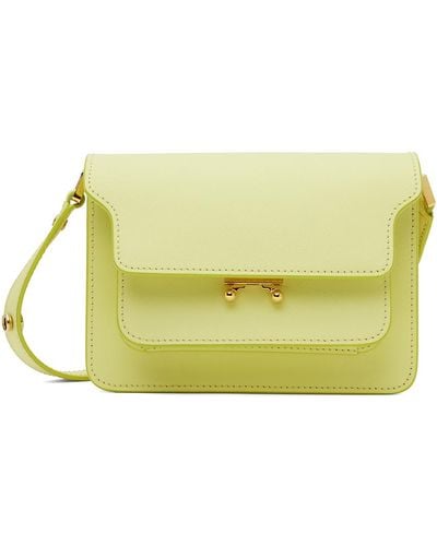 Marni Yellow Saffiano Leather Mini Trunk Bag