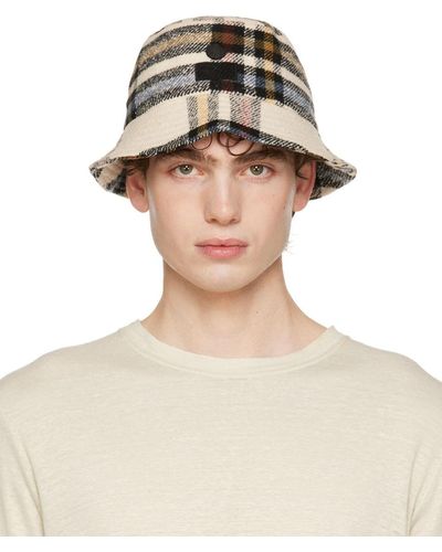 Isabel Marant Off-white Haleyh Check Bucket Hat - Multicolor