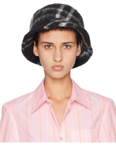 Marni Plaid Bucket Hat - Pink