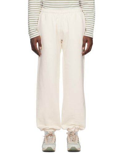 Nanamica Pantalon de survêtement blanc cassé à trois poches - Neutre