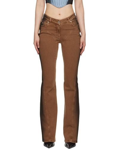 Mugler Tan Gradient Jeans - Multicolour