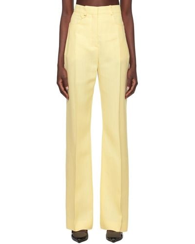 Jacquemus Yellow 'le Pantalon Sauge' Trousers - Multicolour